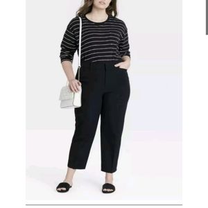Ava & Viv 24W Black Plus Size High-Rise Pants-